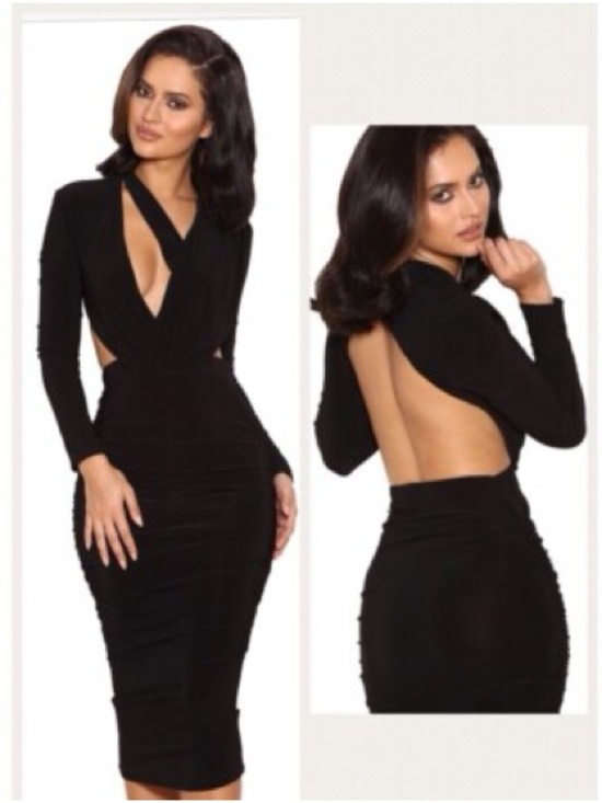 House of CB Dresses & Skirts - House of CB Nicolina Midi Dress Open Back $178. Black Size XS
